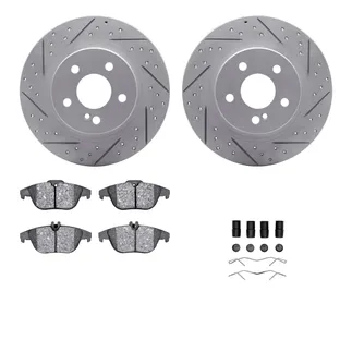 R1 Concepts WBUH1-63027 Brake Rotors - Carbon Coated - D/S W/ Optimum Oe Pads & Hdw